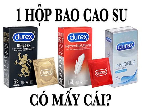 1 hộp bao cao su có mấy cái?